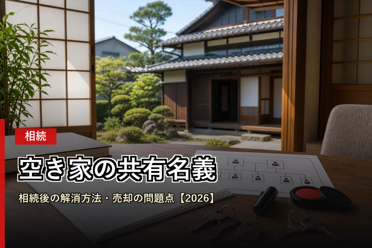 空き家の共有名義|相続後の解消方法・売却の問題点【2026】