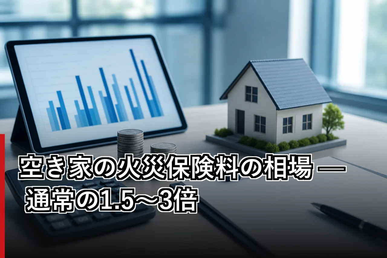 空き家の火災保険料の相場 — 通常の1.5〜3倍のイメージ