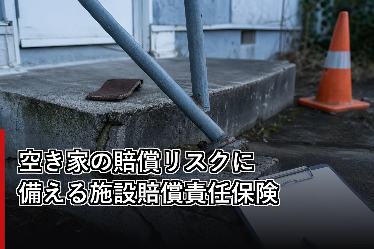 空き家の賠償リスクに備える施設賠償責任保険のイメージ