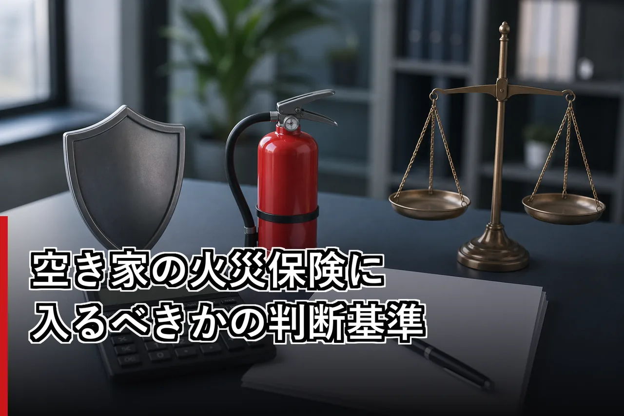 空き家の火災保険に入るべきかの判断基準のイメージ