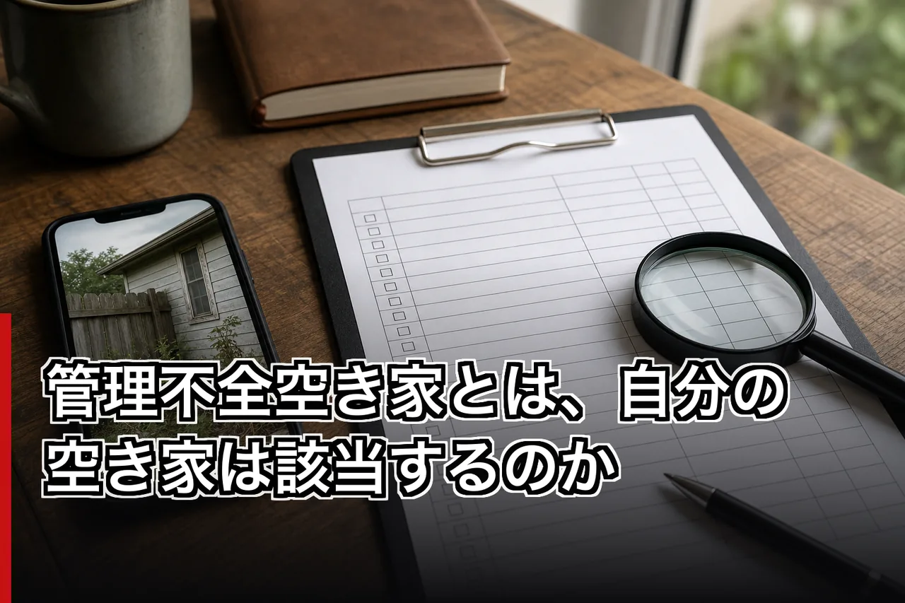 管理不全空き家とは、自分の空き家は該当するのかのイメージ