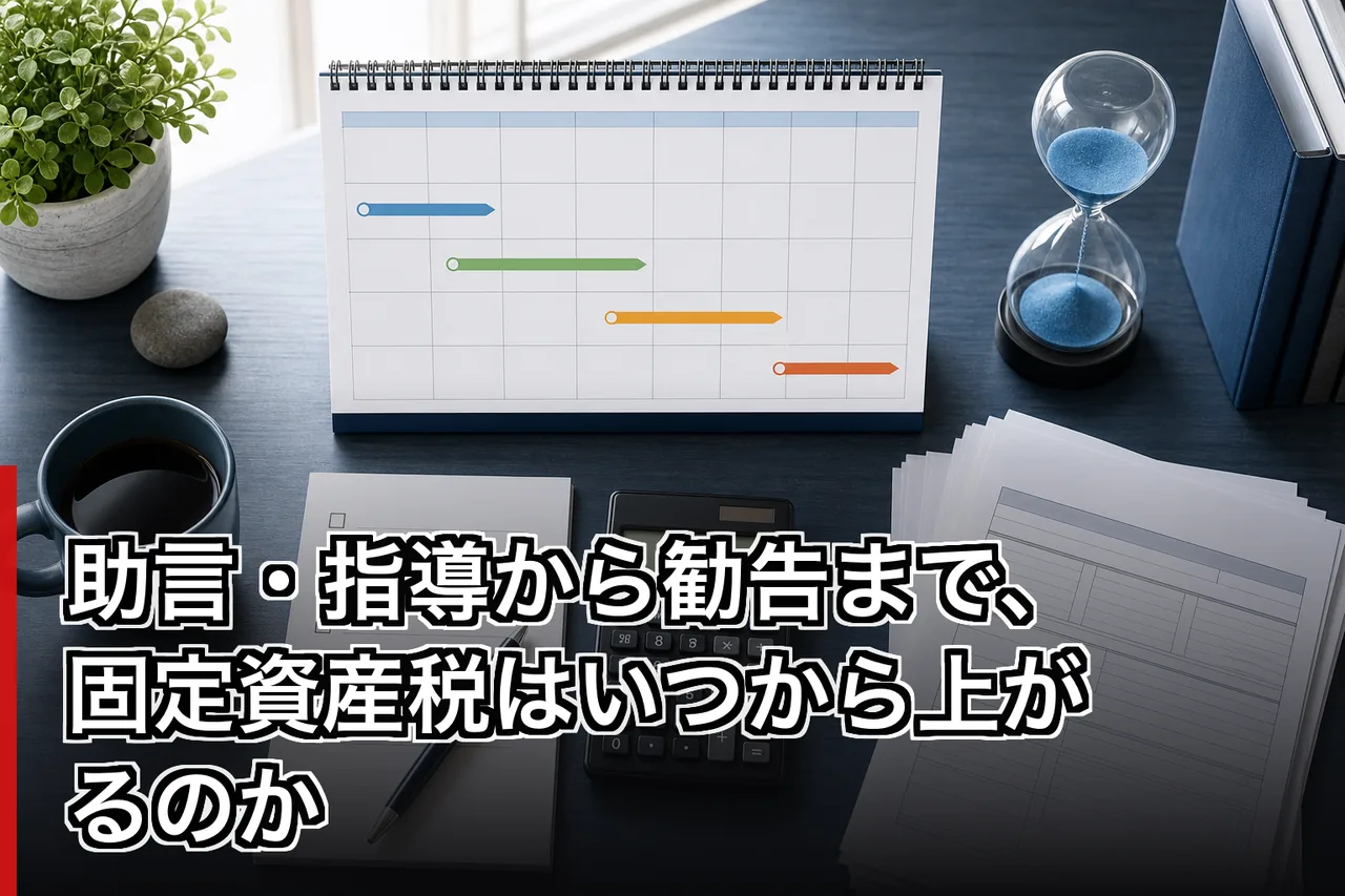 助言・指導から勧告まで、固定資産税はいつから上がるのかのイメージ