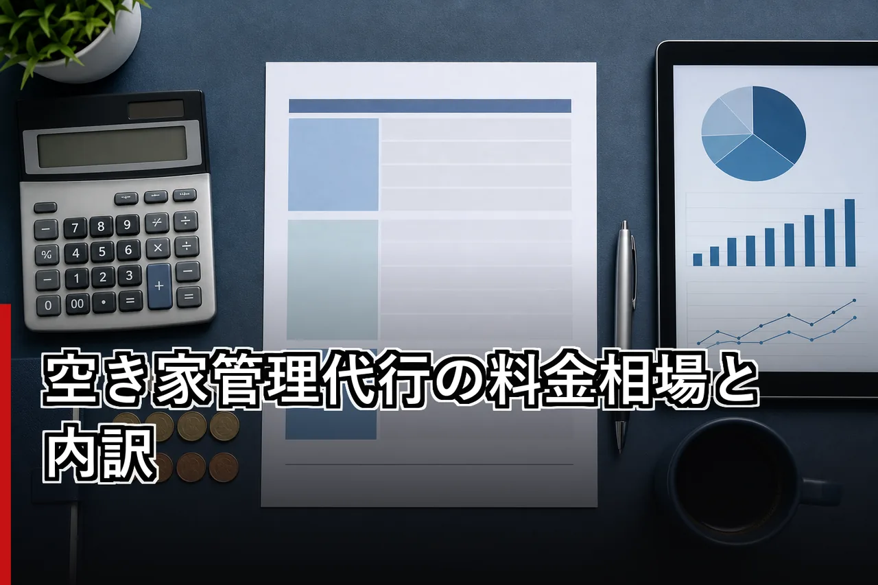 空き家管理代行の料金相場と内訳のイメージ