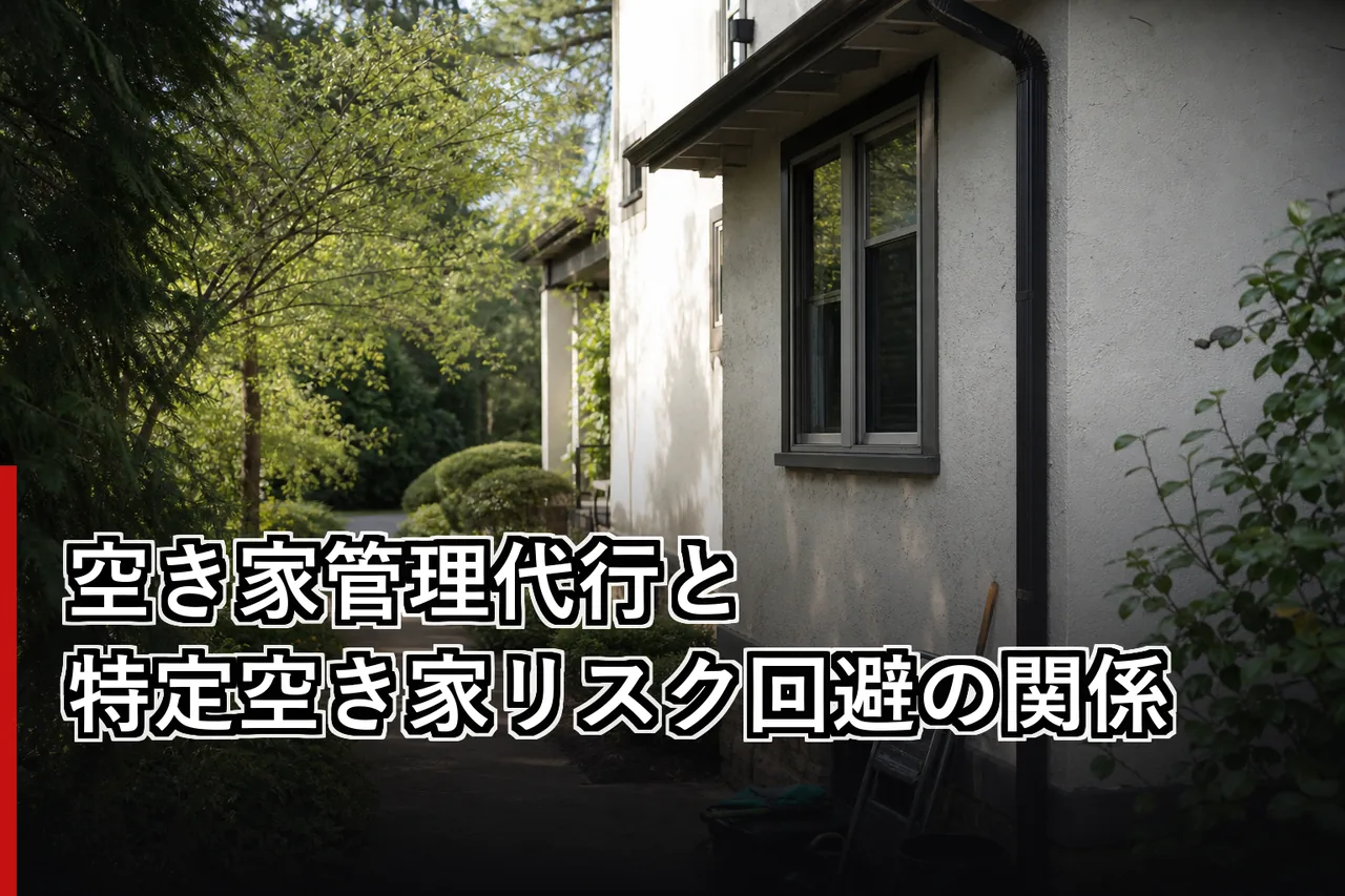 空き家管理代行と特定空き家リスク回避の関係のイメージ
