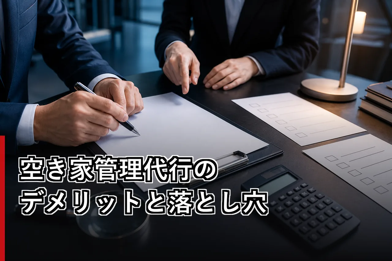 空き家管理代行のデメリットと落とし穴のイメージ