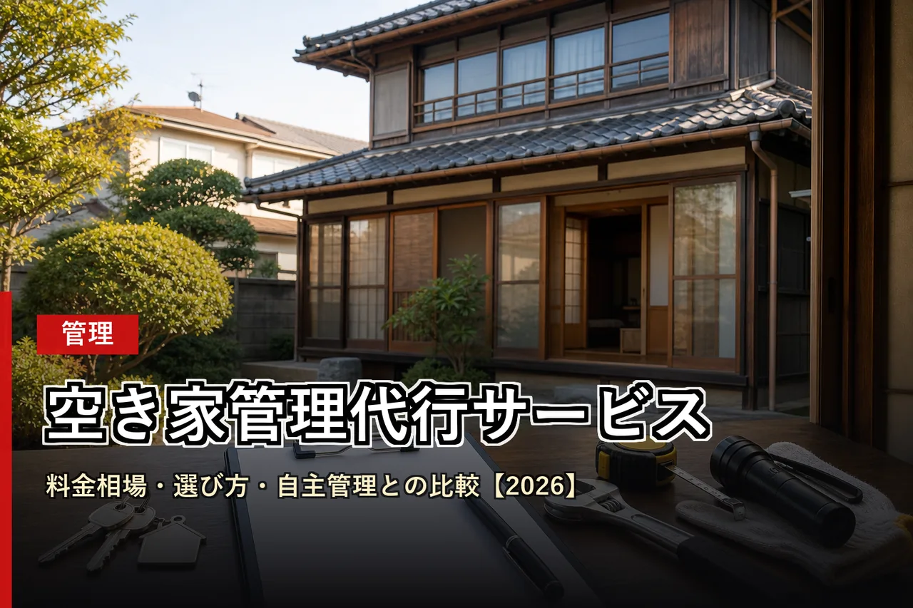 空き家管理代行サービス|料金相場・選び方・自主管理との比較【2026】