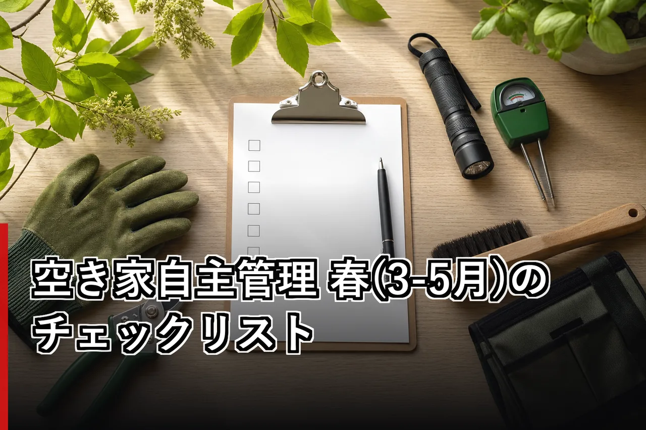 空き家自主管理 春(3-5月)のチェックリストのイメージ