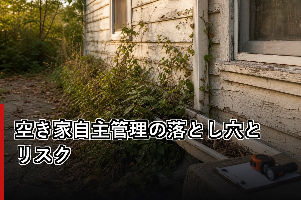 空き家自主管理の落とし穴とリスクのイメージ