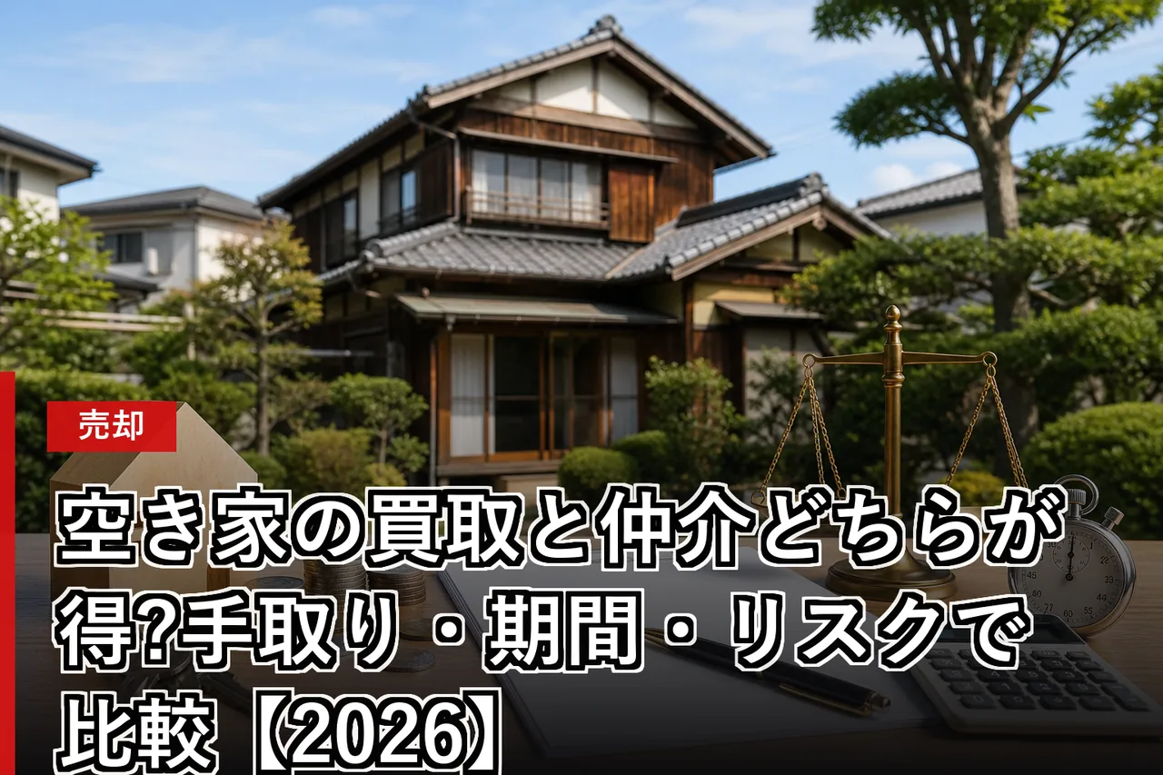 空き家の買取と仲介どちらが得?手取り・期間・リスクで比較【2026】