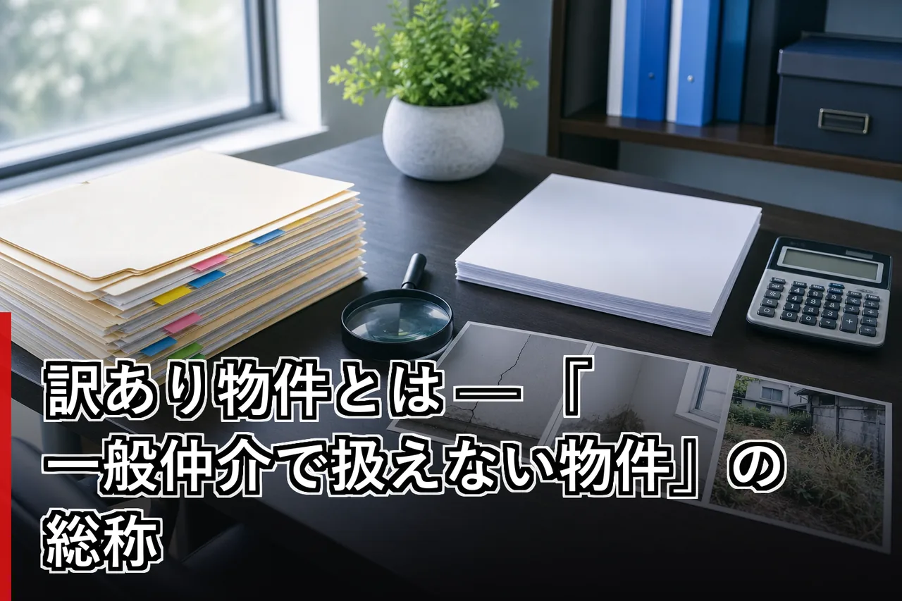 訳あり物件とは — 「一般仲介で扱えない物件」の総称のイメージ