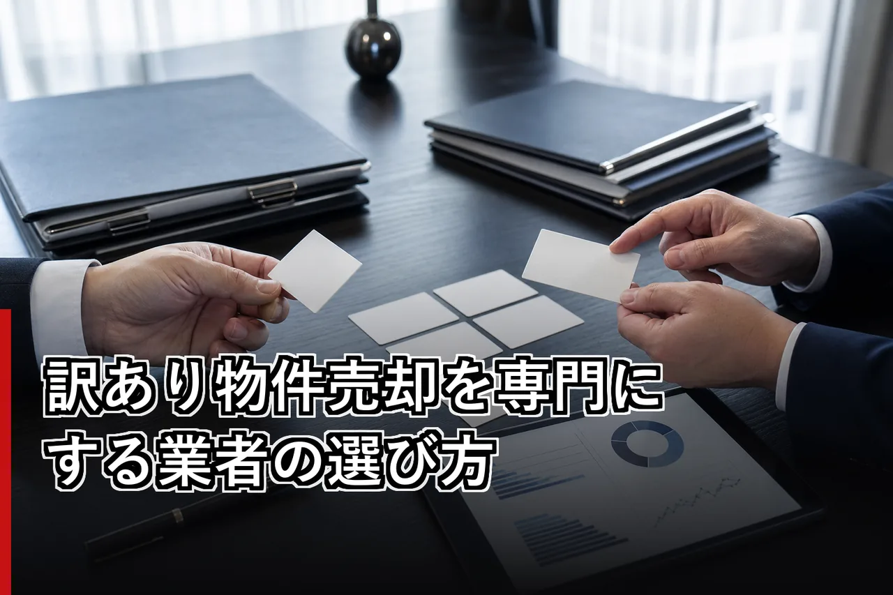 訳あり物件売却を専門にする業者の選び方のイメージ
