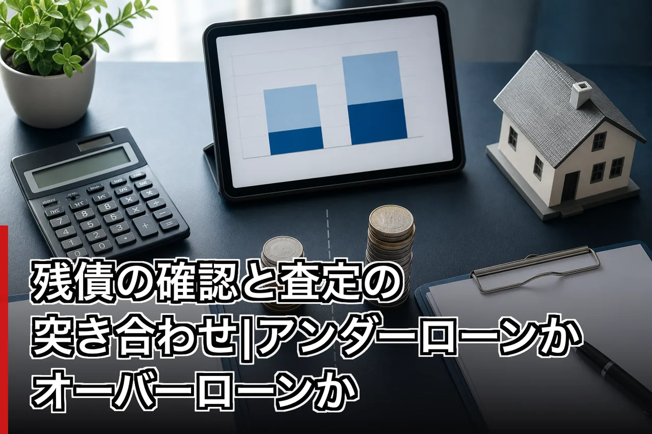 残債の確認と査定の突き合わせ|アンダーローンかオーバーローンかのイメージ