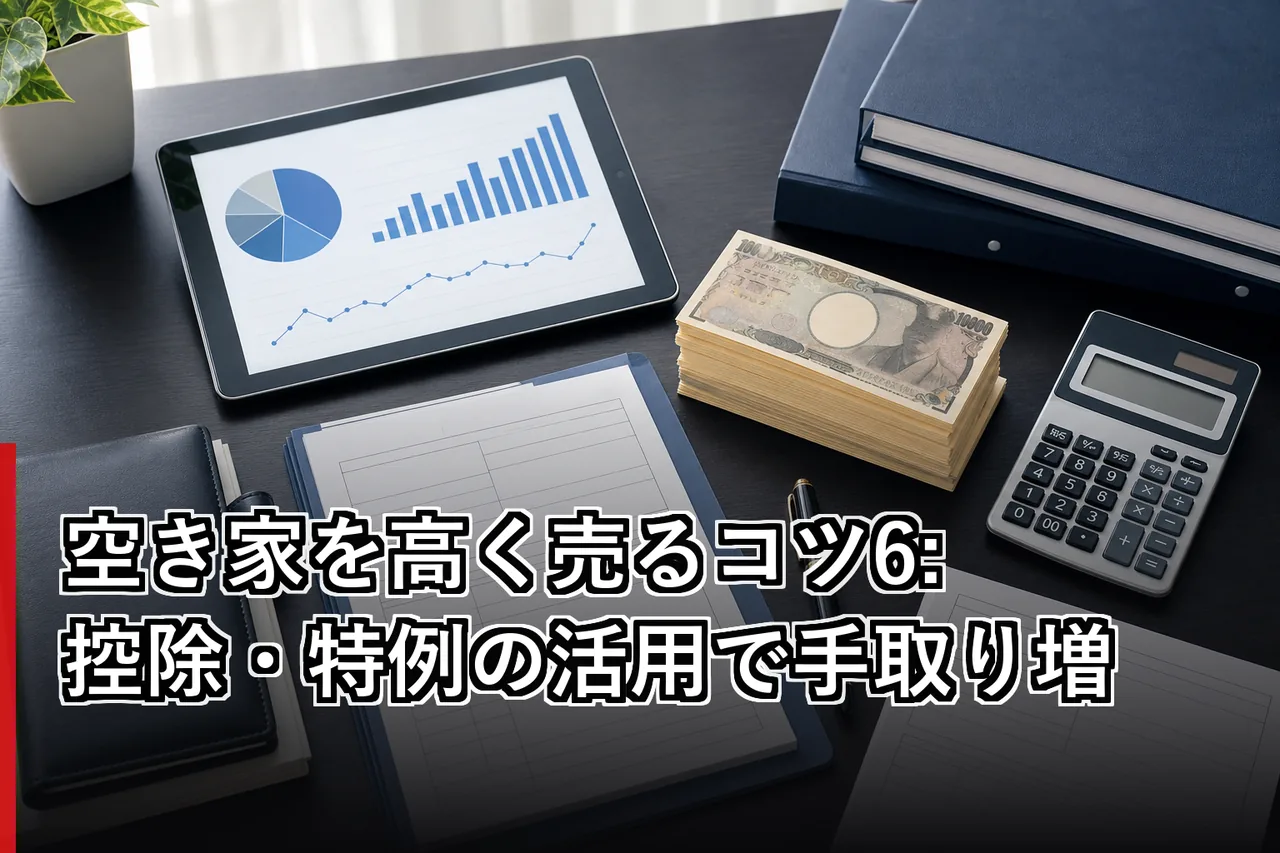 空き家を高く売るコツ6:控除・特例の活用で手取り増のイメージ