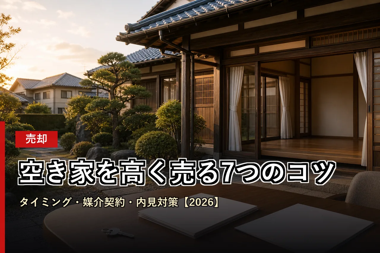空き家を高く売る7つのコツ|タイミング・媒介契約・内見対策【2026】