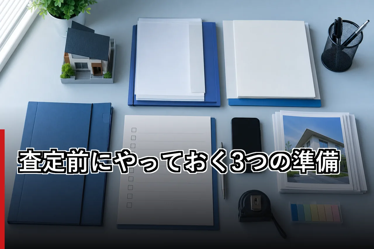 査定前にやっておく3つの準備のイメージ