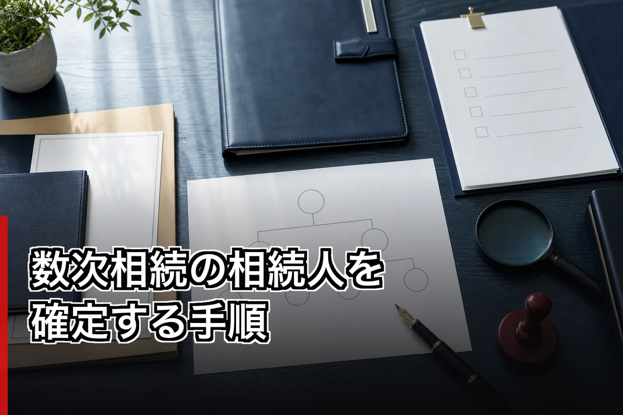 数次相続の相続人を確定する手順のイメージ