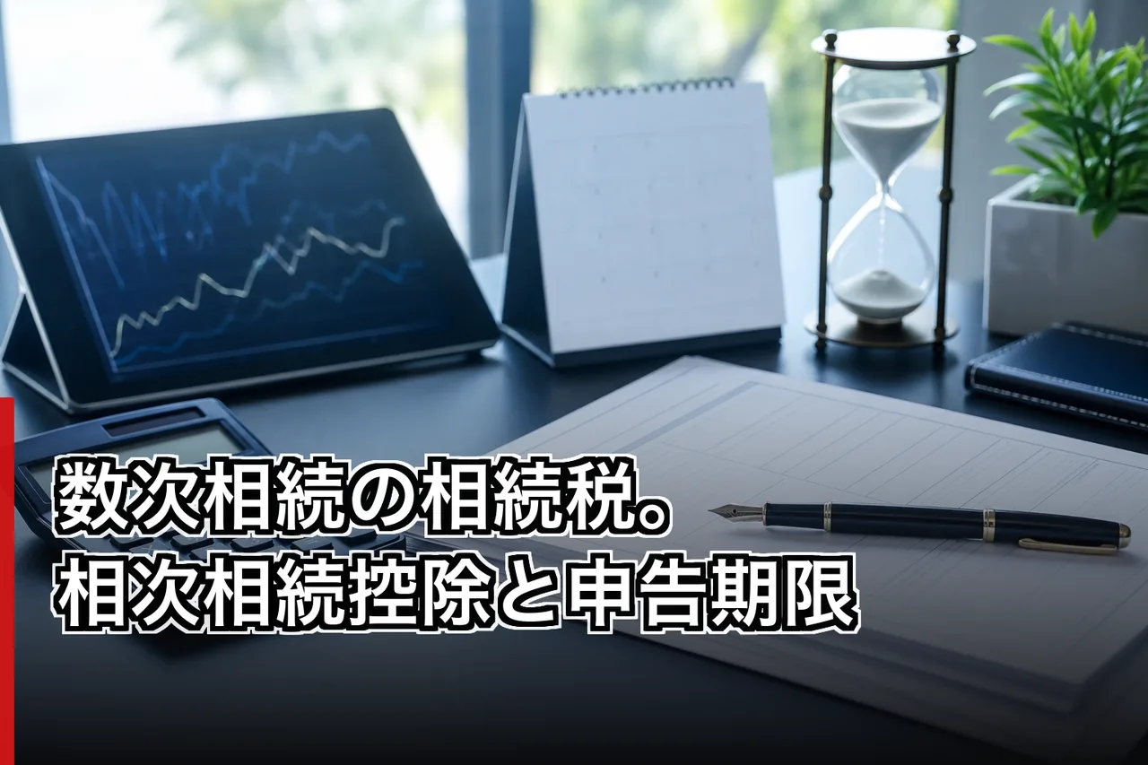 数次相続の相続税。相次相続控除と申告期限のイメージ