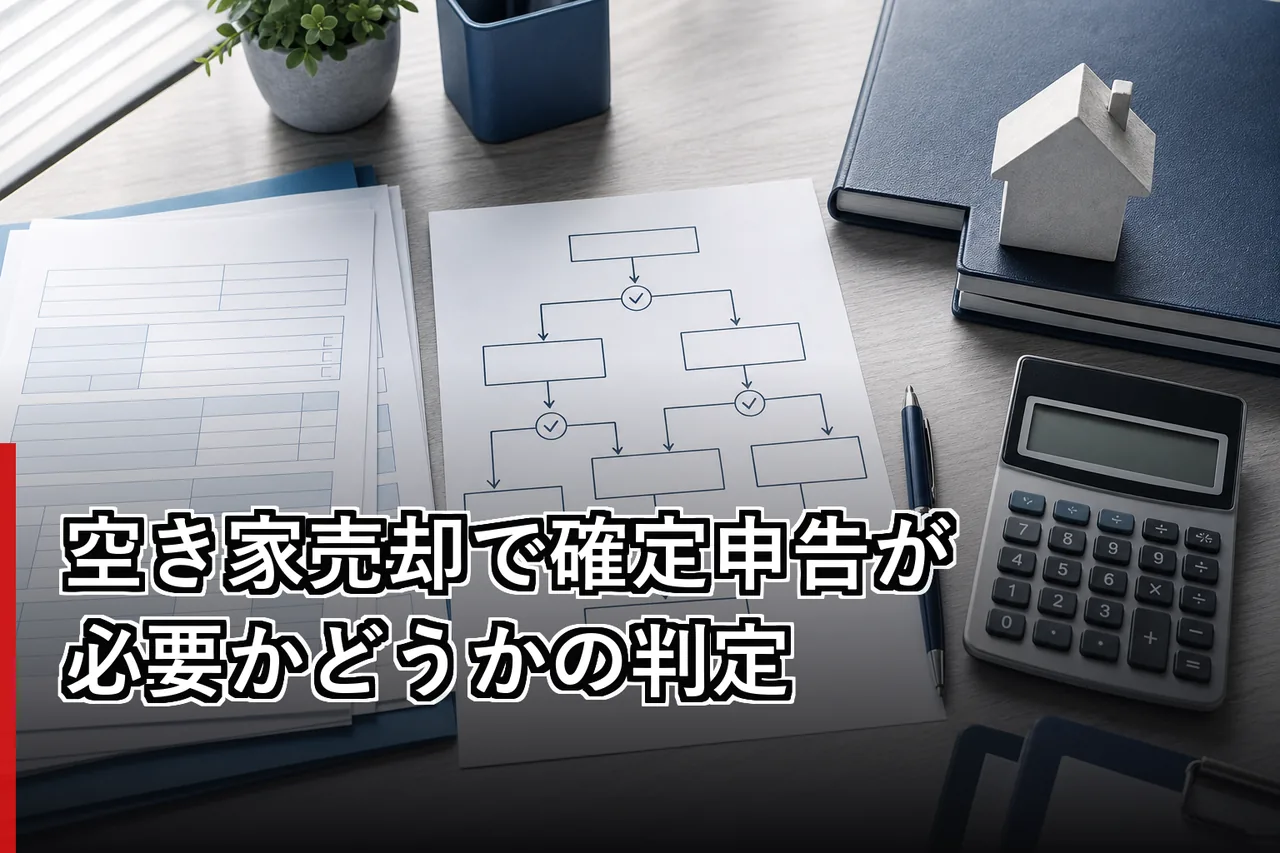 空き家売却で確定申告が必要かどうかの判定のイメージ