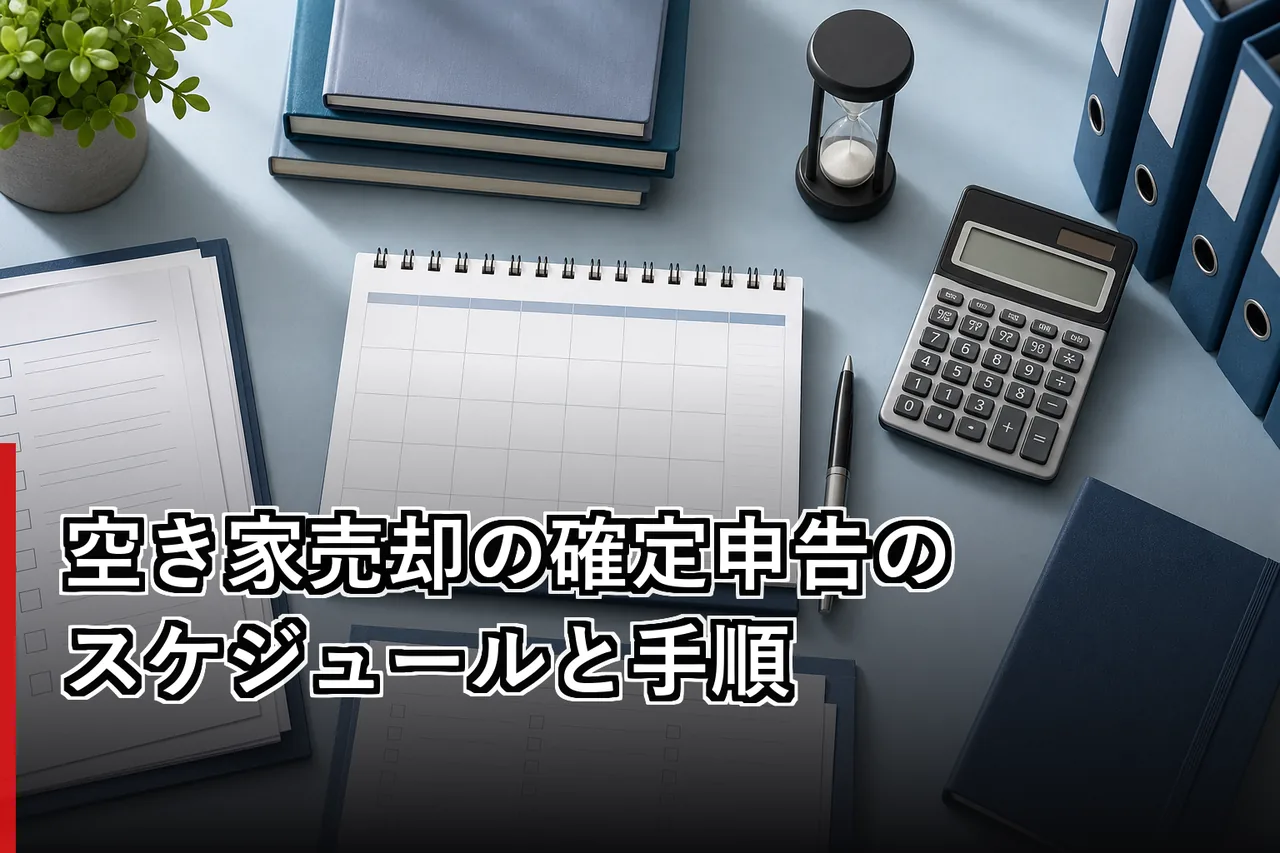 空き家売却の確定申告のスケジュールと手順のイメージ