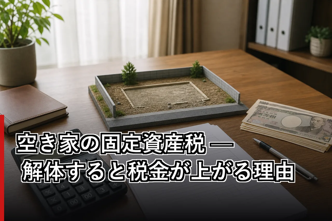 空き家の固定資産税 — 解体すると税金が上がる理由のイメージ