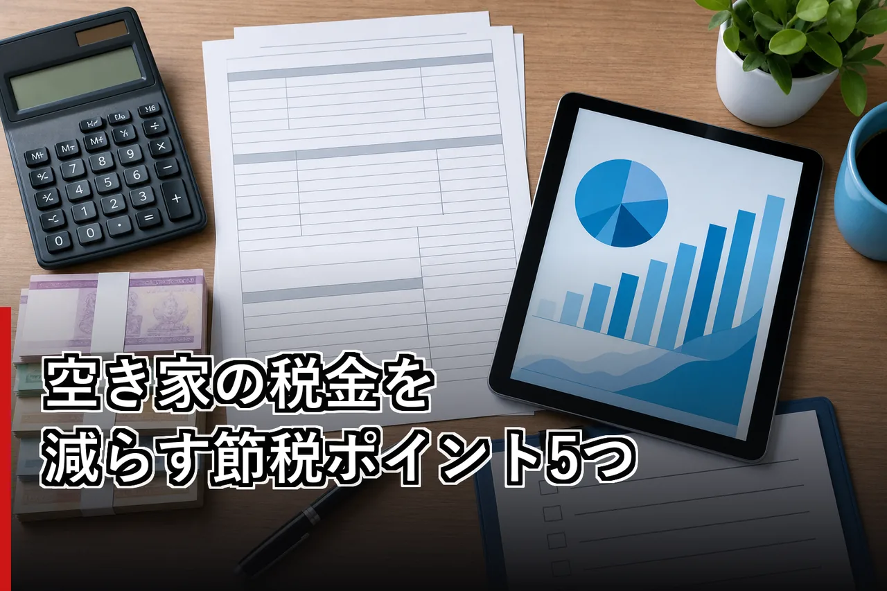 空き家の税金を減らす節税ポイント5つのイメージ
