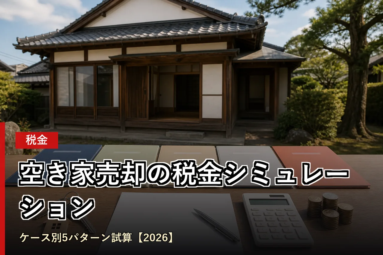 空き家売却の税金シミュレーション|ケース別5パターン試算【2026】