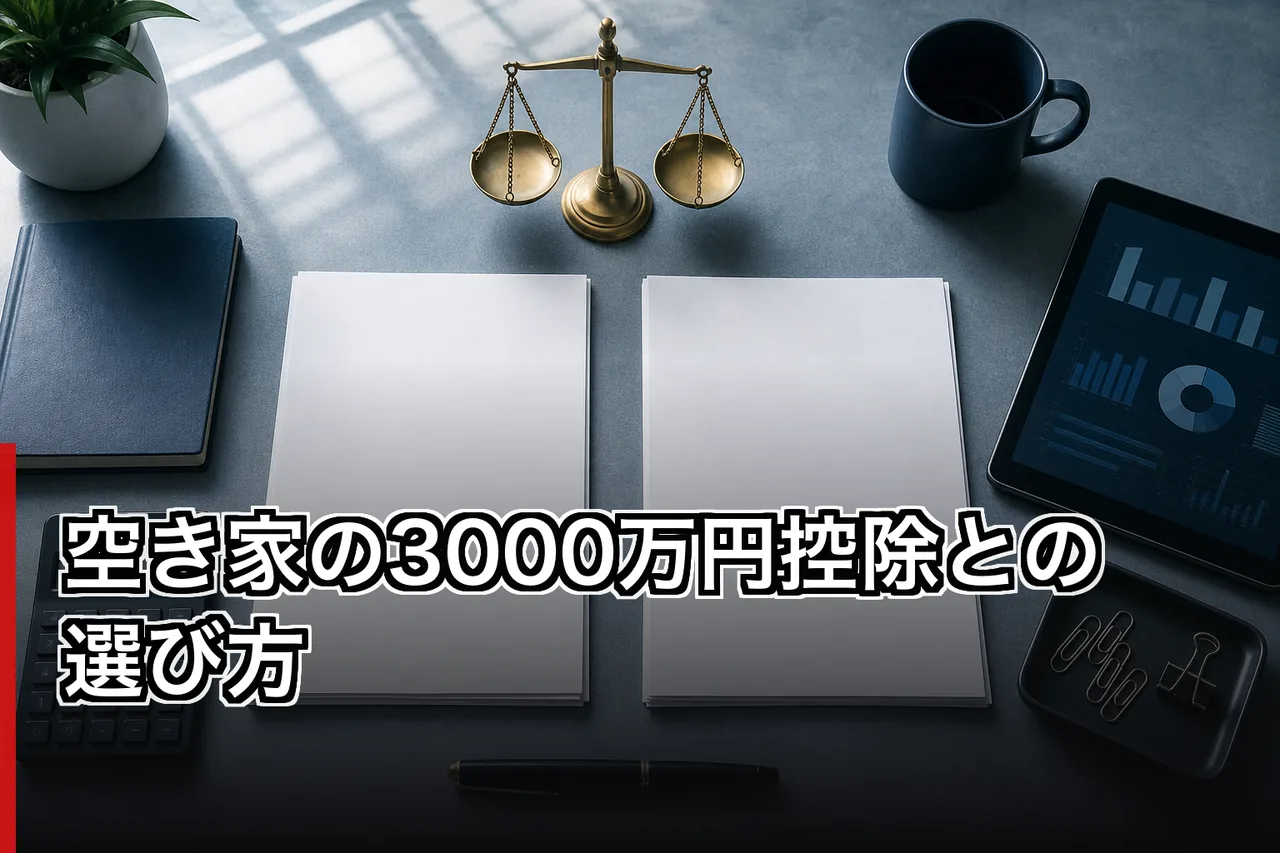 空き家の3000万円控除との選び方のイメージ