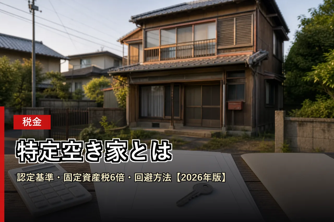 特定空き家とは|認定基準・固定資産税6倍・回避方法【2026年版】