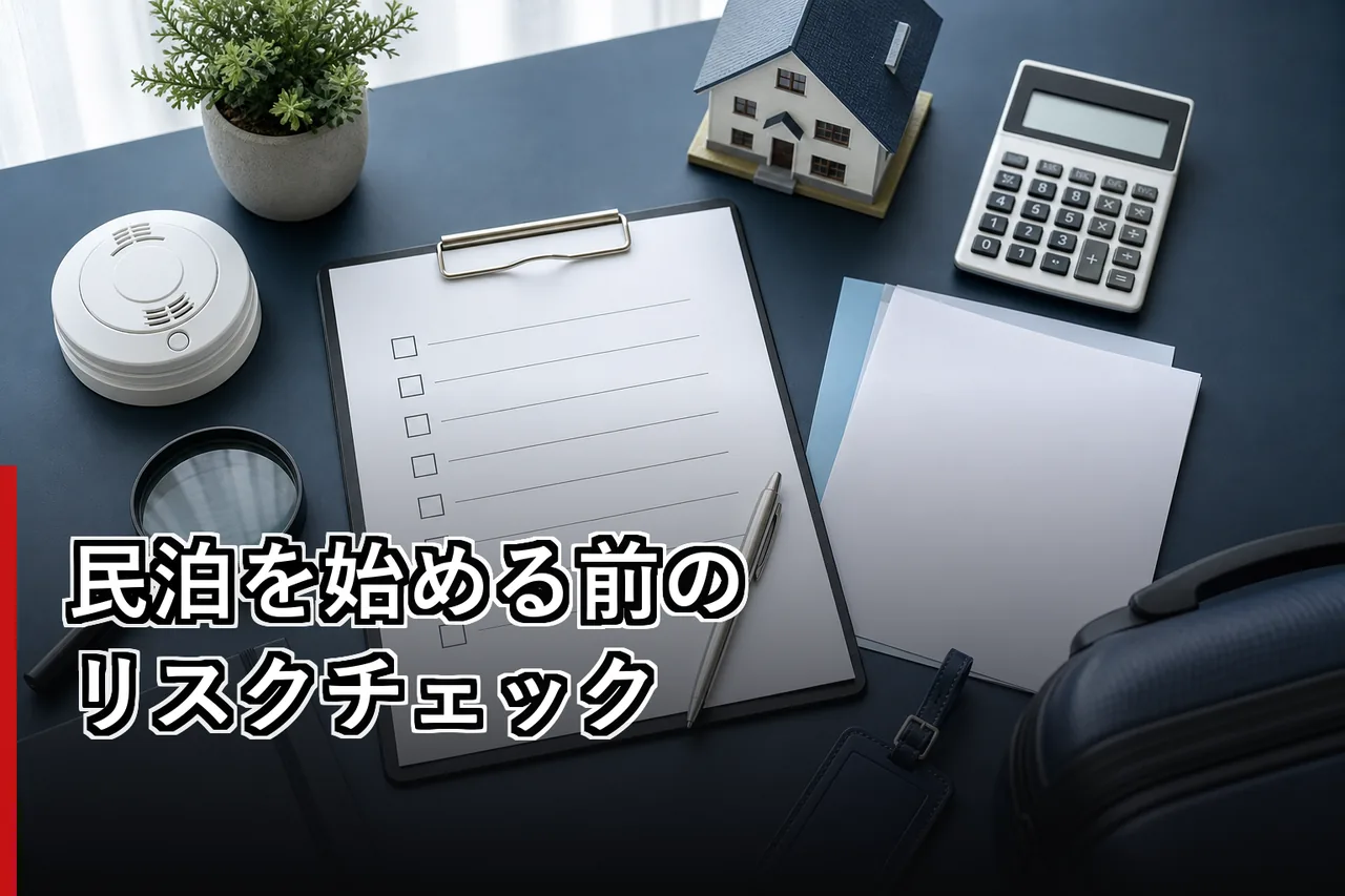 民泊を始める前のリスクチェックのイメージ