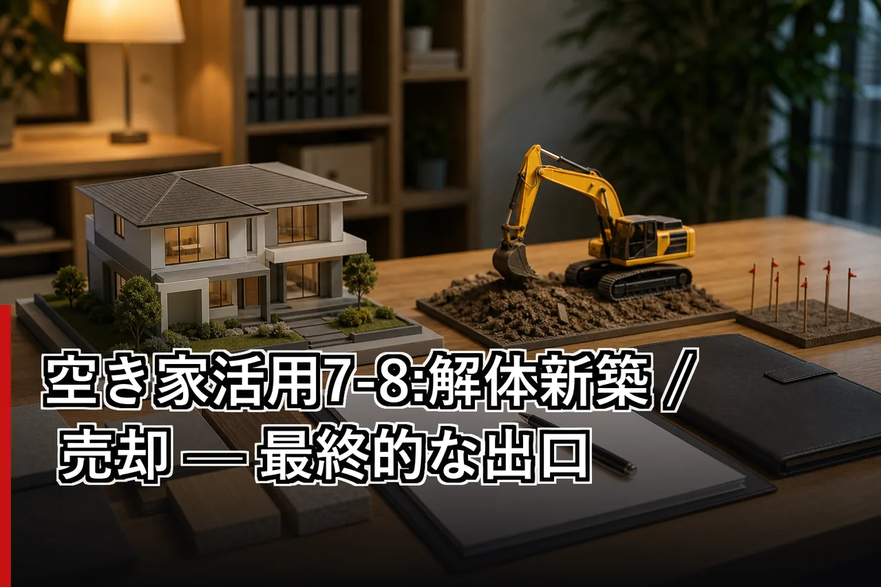空き家活用7-8:解体新築 / 売却 — 最終的な出口のイメージ