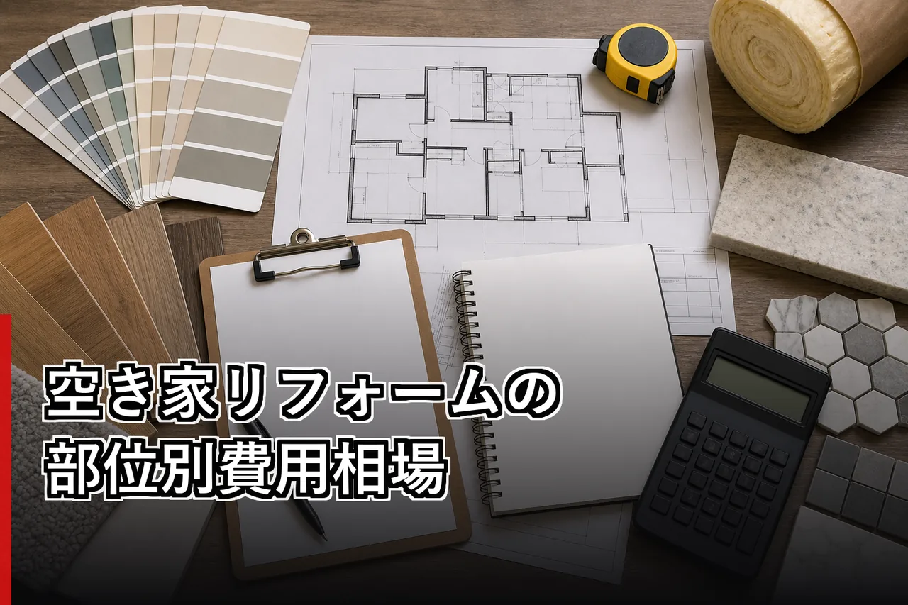 空き家リフォームの部位別費用相場のイメージ