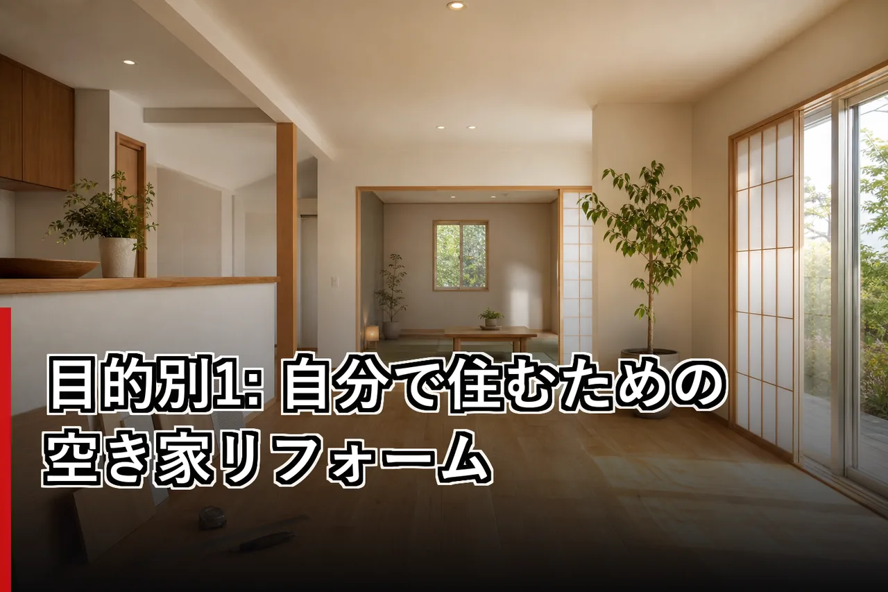 目的別1: 自分で住むための空き家リフォームのイメージ