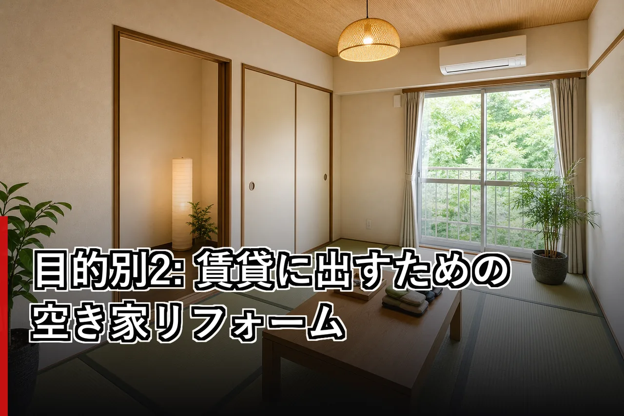 目的別2: 賃貸に出すための空き家リフォームのイメージ