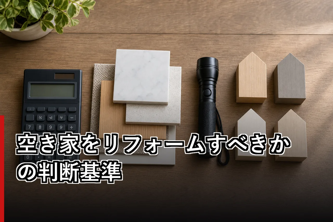 空き家をリフォームすべきかの判断基準のイメージ