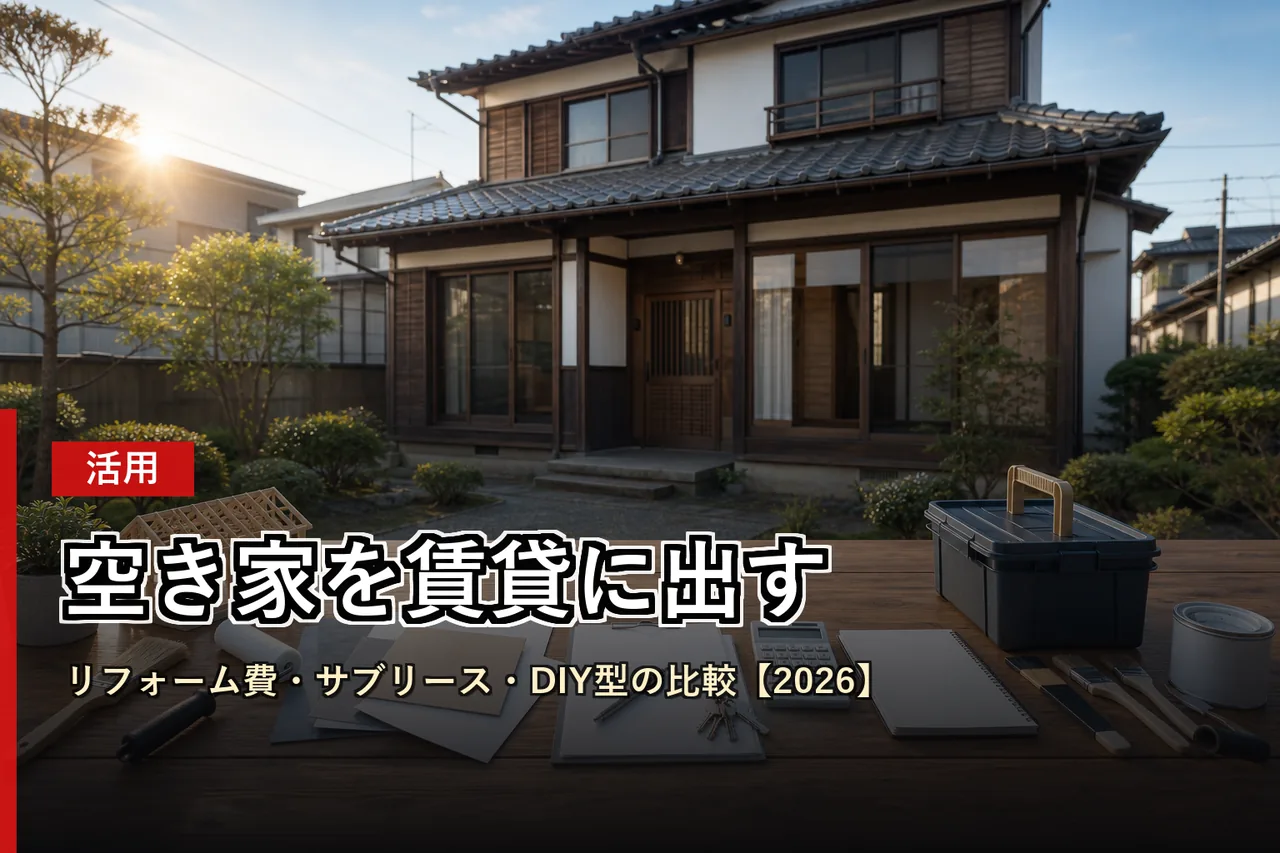 空き家を賃貸に出す|リフォーム費・サブリース・DIY型の比較【2026】