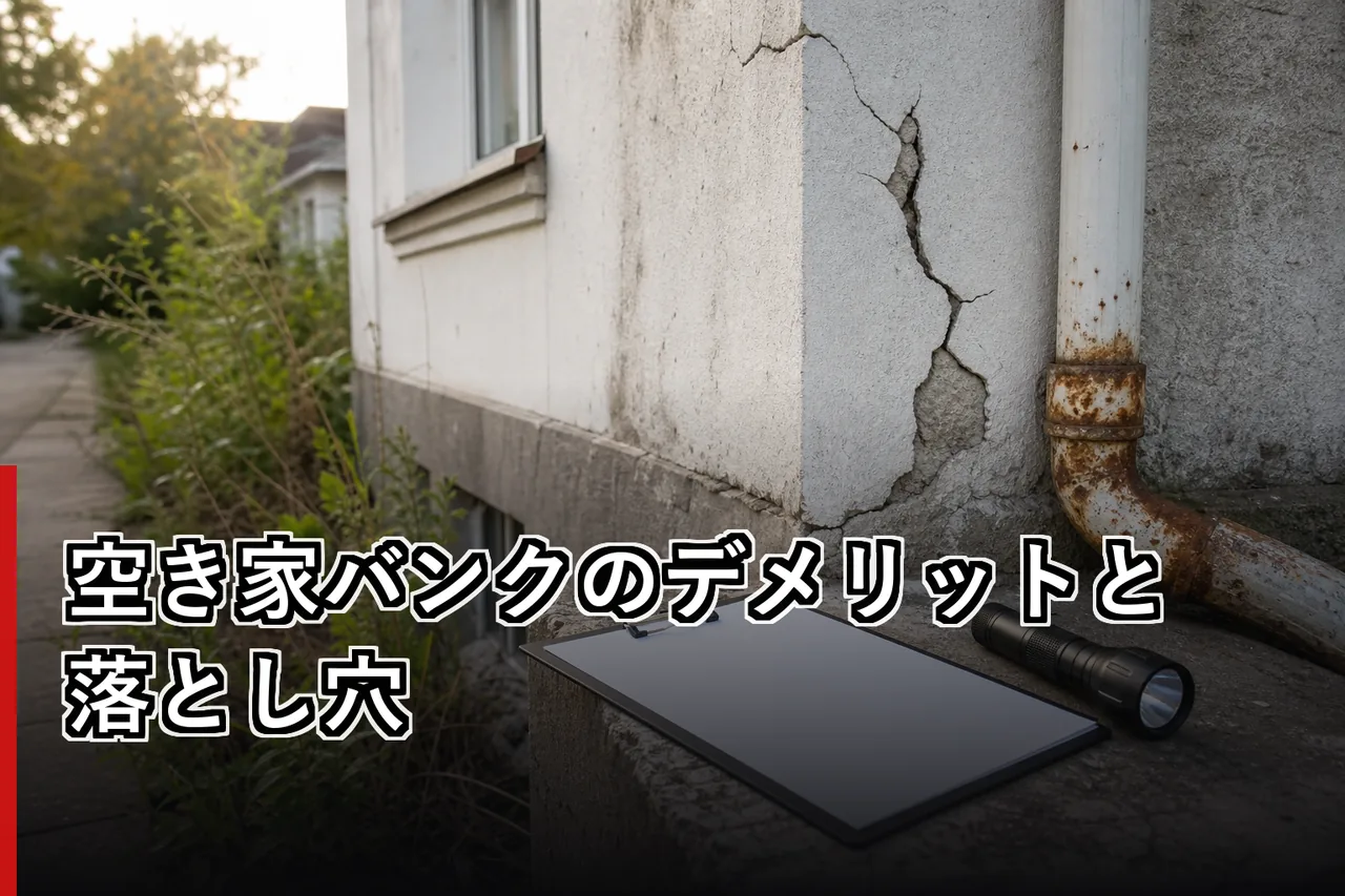 空き家バンクのデメリットと落とし穴のイメージ